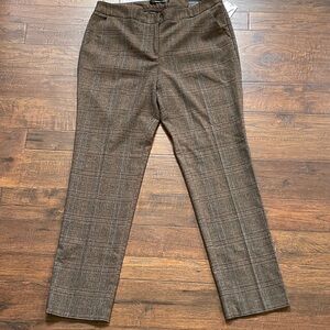 Amanda & Chelsea Brown Plaid Dress Pants